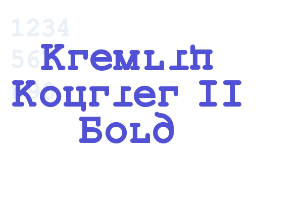 Kremlin Kourier II Bold Font Download