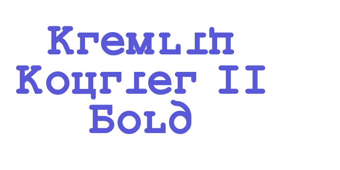 Kremlin Kourier II Bold Font Download