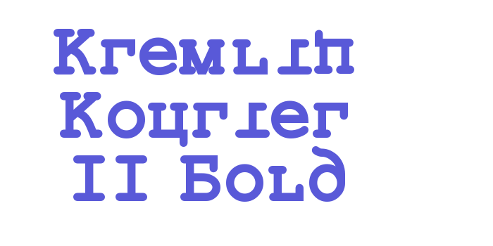 Kremlin Kourier II Bold Font