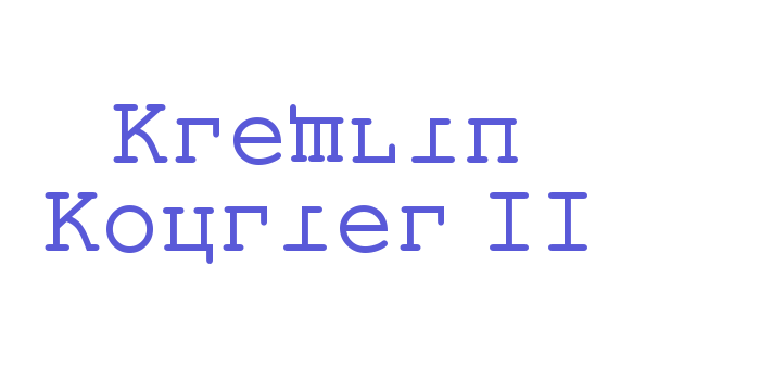 Kremlin Kourier II Font Download