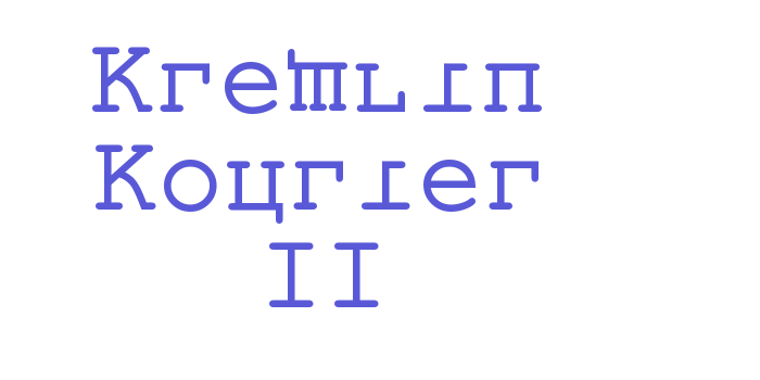 Kremlin Kourier II Font