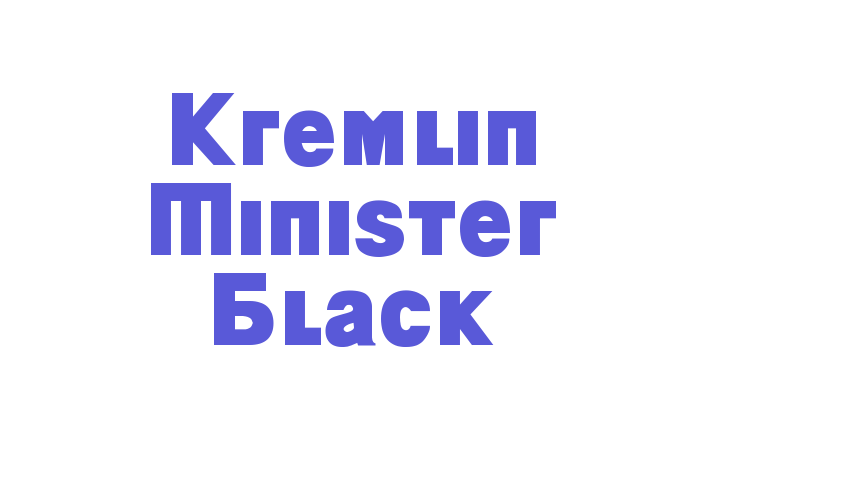 Kremlin Minister Black Font