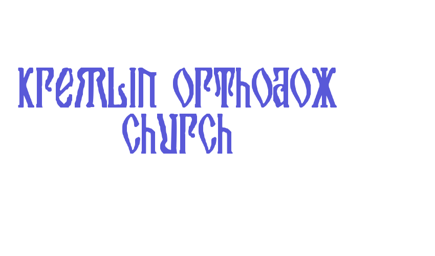 Kremlin Orthodox Church Font