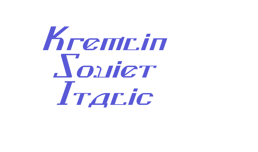 Kremlin Soviet Italic Font