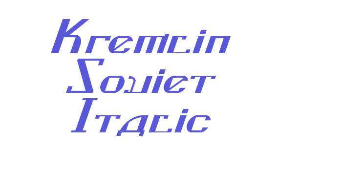 Kremlin Soviet Italic Font Download