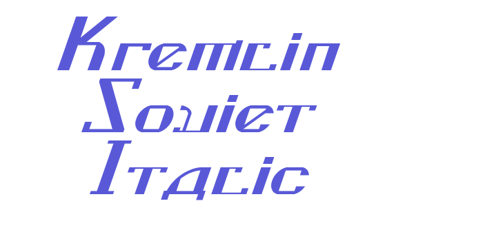 Kremlin Soviet Italic Font