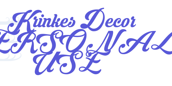 Krinkes Decor PERSONAL USE font free