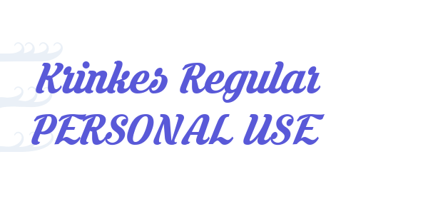 Krinkes Regular PERSONAL USE font free