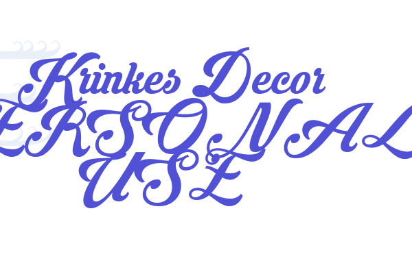 Krinkes Decor PERSONAL USE Font Download