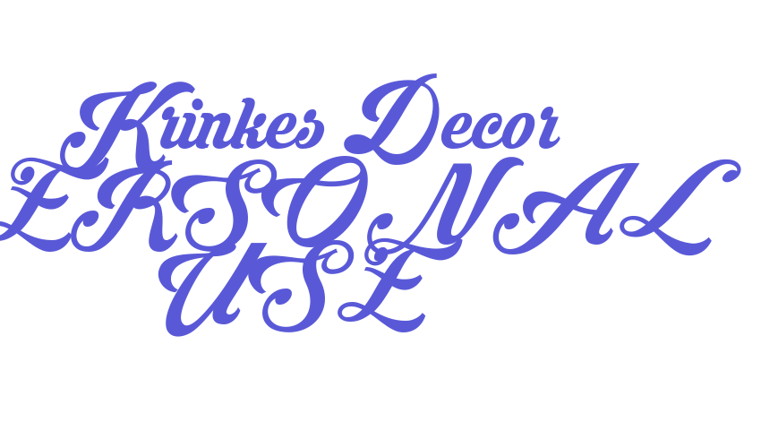 Krinkes Decor PERSONAL USE Font Download