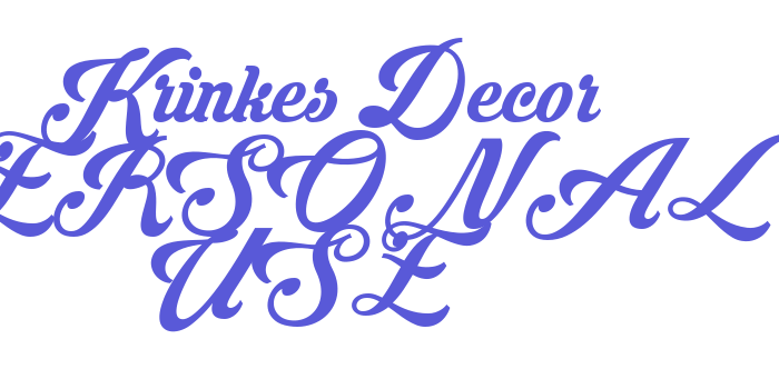 Krinkes Decor PERSONAL USE Font Download