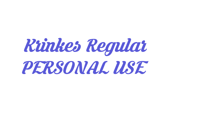 Krinkes Regular PERSONAL USE Font Download