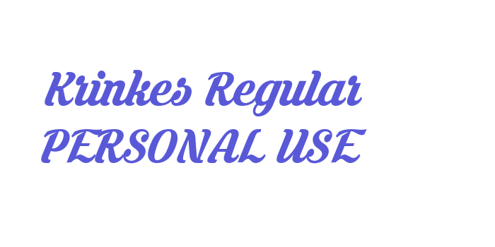 Krinkes Regular PERSONAL USE Font Download