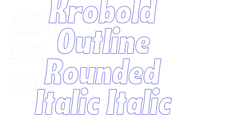 Krobold Outline Rounded Italic Italic-font-download