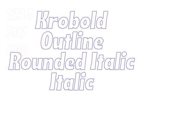 Krobold Outline Rounded Italic Italic