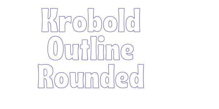 Krobold Outline Rounded Font