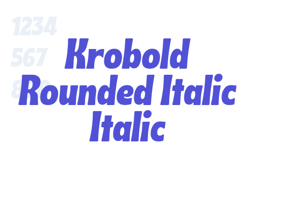 Krobold Rounded Italic Italic