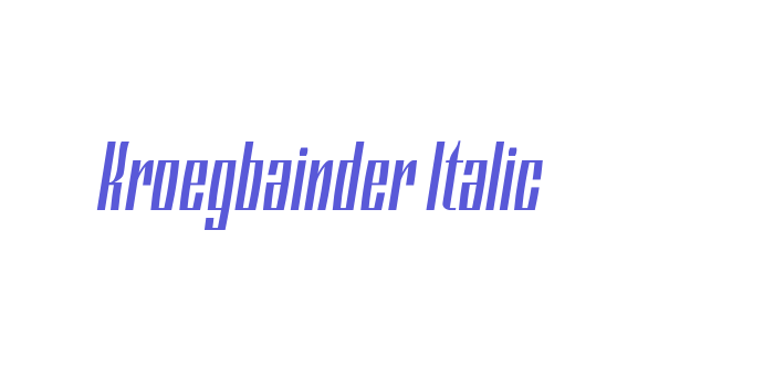 Kroegbainder Italic Font Download