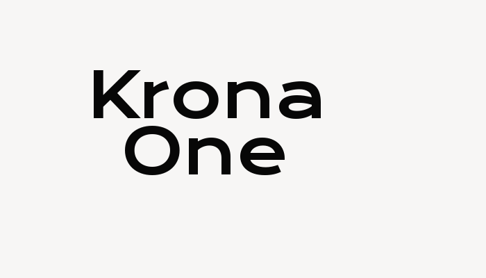 Krona One font download