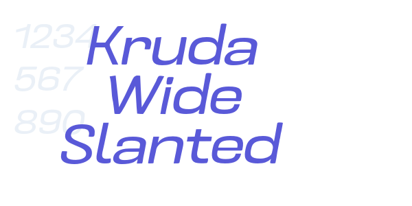 Kruda Wide Slanted font free