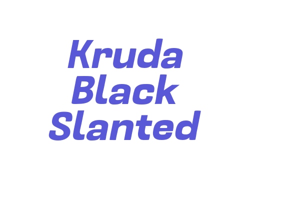 Kruda Black Slanted Font