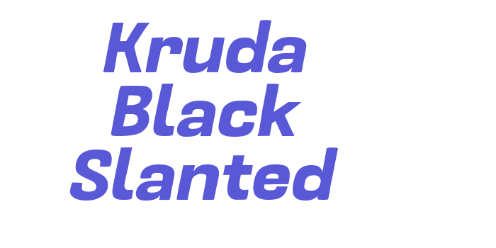 Kruda Black Slanted Font