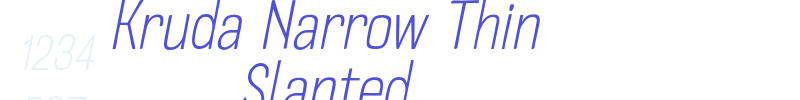 Kruda Narrow Thin Slanted-font