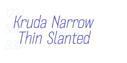 Kruda Narrow Thin Slanted-font-download