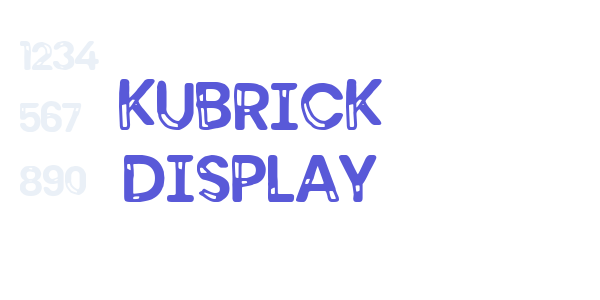 Kubrick Display font free