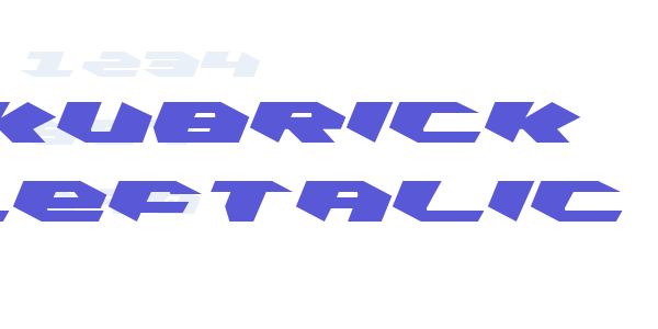 Kubrick Leftalic font free