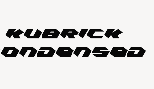 Kubrick Condensed Font