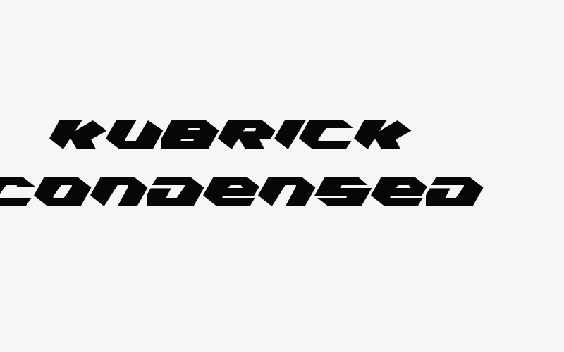 Kubrick Condensed Font