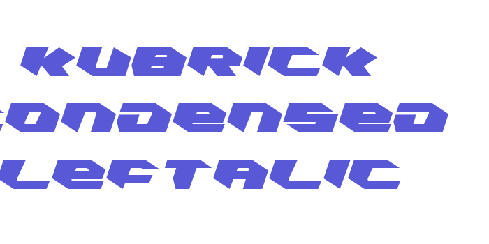 Kubrick Condensed Leftalic Font Download