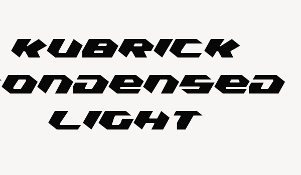 Kubrick Condensed Light Font