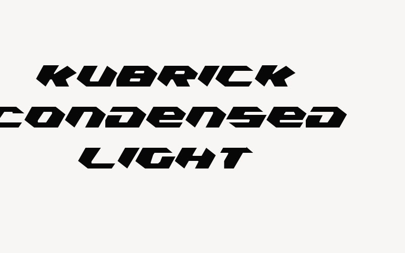 Kubrick Condensed Light Font