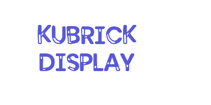 Kubrick Display Font