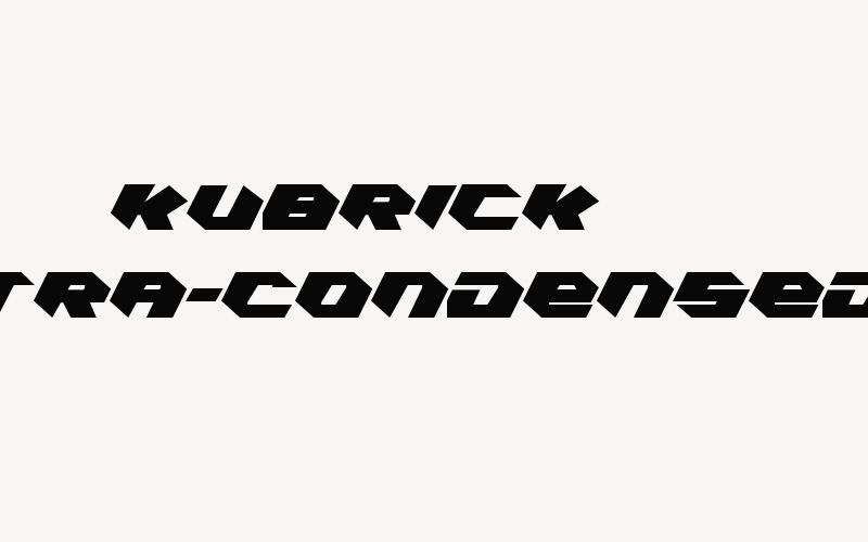 Kubrick Extra-Condensed Font