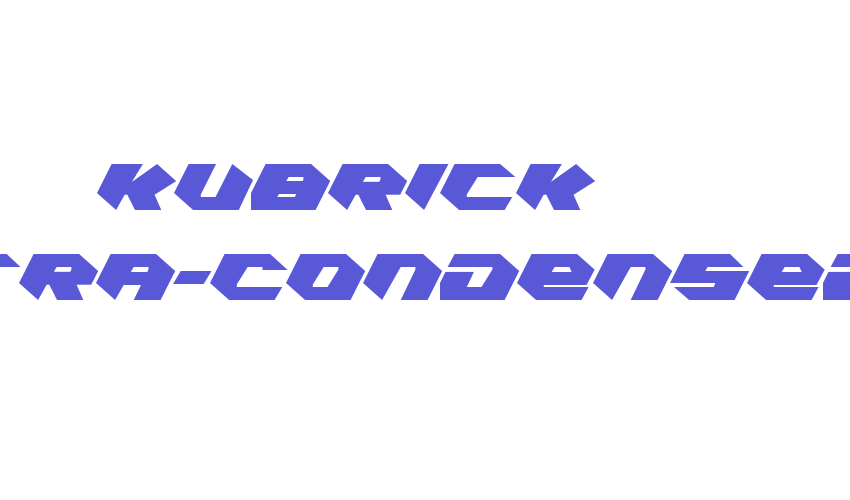 Kubrick Extra-Condensed Font