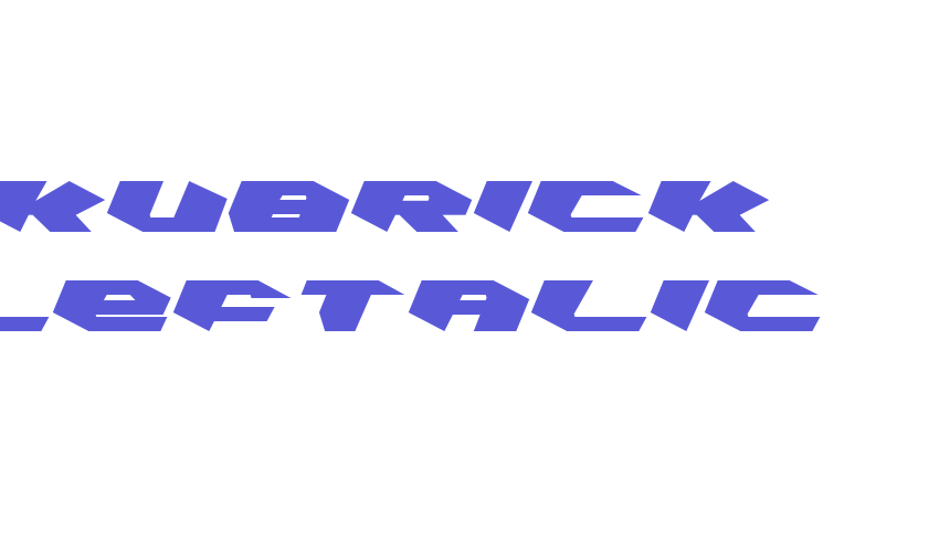 Kubrick Leftalic Font