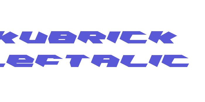 Kubrick Leftalic Font Download