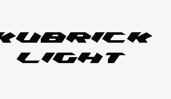 Kubrick Light Font