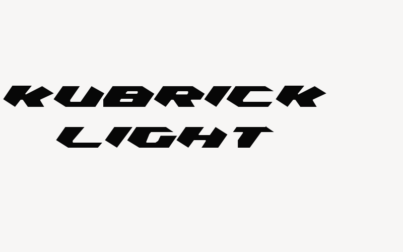 Kubrick Light Font