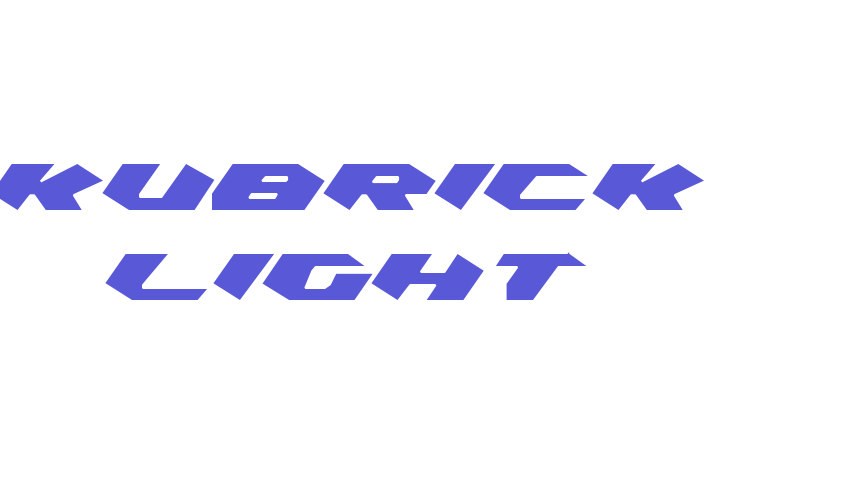 Kubrick Light Font