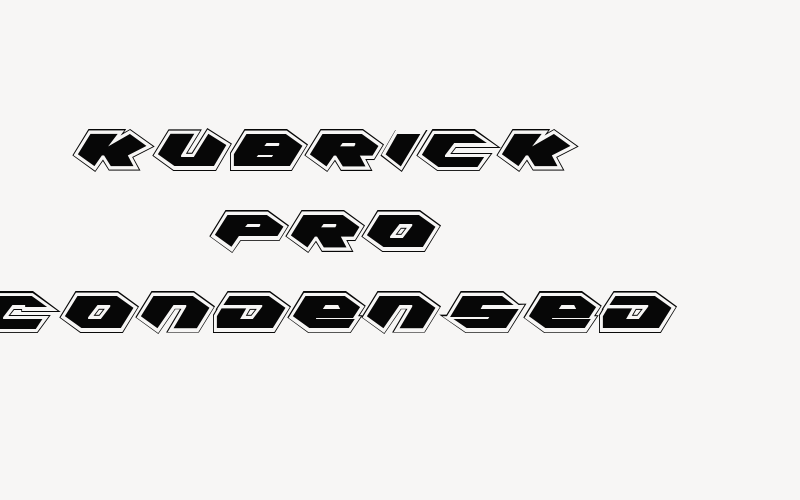 Kubrick Pro Condensed Font