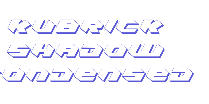 Kubrick Shadow Condensed Font Download