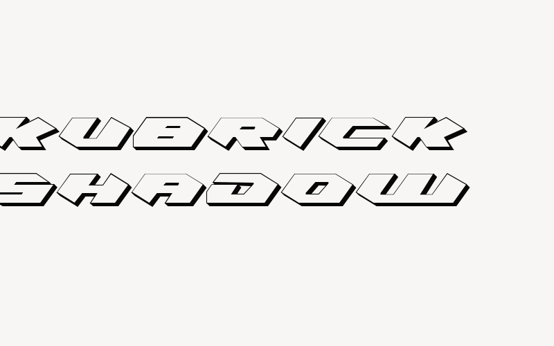 Kubrick Shadow Font