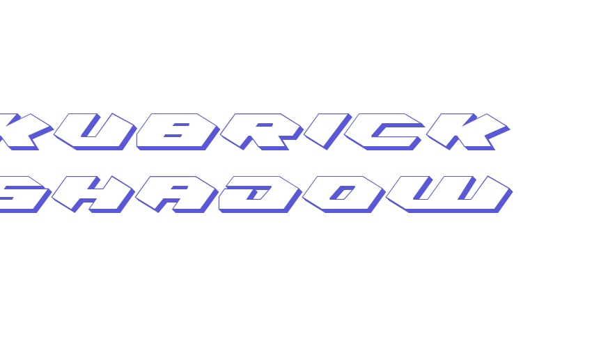 Kubrick Shadow Font