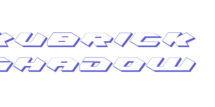 Kubrick Shadow Font Download