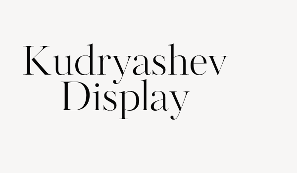 Kudryashev Display Font