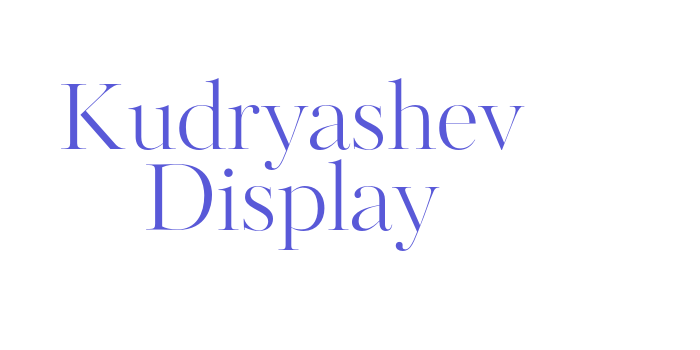 Kudryashev Display Font Download